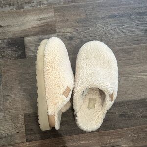 UGG Cream Shearling Mules